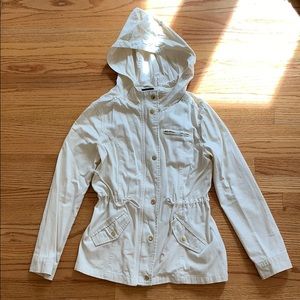 Cream hooded jacket